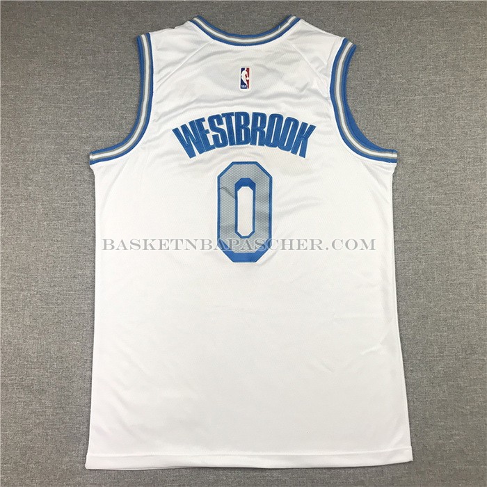 Maillot Los Angeles Lakers Russell Westbrook NO 0 Ville 2020-21 Blanc